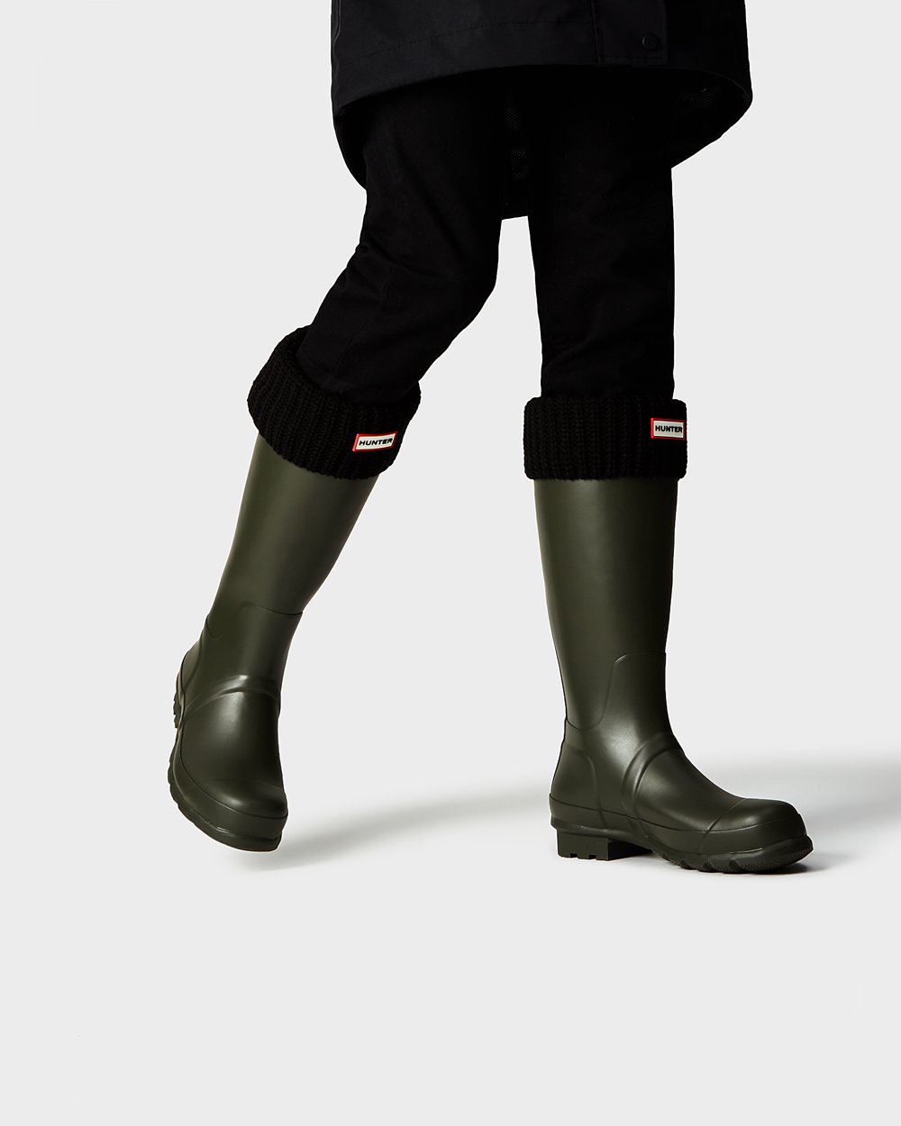 Hunter Original Tall Rain Boots - On Sale Mens Dark Olive - MUOQNW681